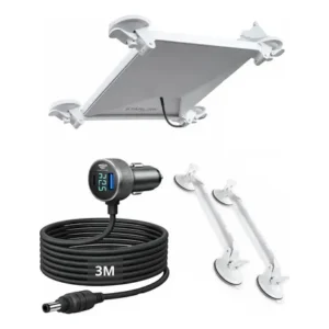 Kit Suporte + Cabo 3 Metros Starlink Mini Ventosa Veicular 12v/24v Conexão Veículo