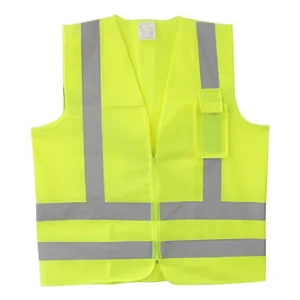 Colete Segurança Refletivo Blusão Sinalização Bolso Amarelo