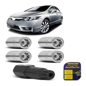 Antifurto Rodas Kit Porcas Segredo Honda New Civic 2007 2019