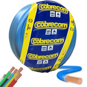 Fio Cabo Elétrico 4mm Cobrecom Com 100 Metros Flexível Cor da cobertura Azul