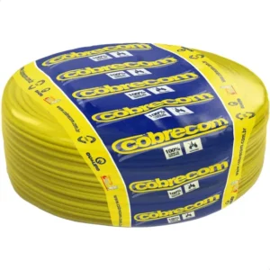 Fio Cabo Flexivel 2,5mm Rolo 100m Cobrecom Cores Inmetro Cor Amarelo