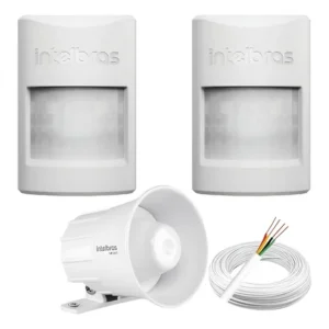 Kit Acessorios P/ Alarme 1 Sensor C/ Fio 1 S Fio Sirene Cabo