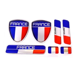 Kit Adesivo Emblema Escudo Placa Coluna França Relevo