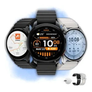 Smartwatch Haylou Watch 4s Tela De 1.43 Com Pulseira De Silicone - Cor Preto