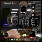 Relógio Smartwatch Esportes Lanterna Militar À Prova Choque Preto Silicone - Imagem 2