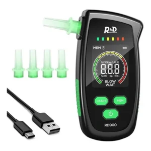 Bafômetro Etilômetro Digital Portátil Lcd Medidor Álcool Nf