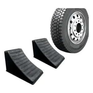 Calço de Roda Titanium para Caminhão Ônibus PVC 20x15x15cm Kit 2 Unidades