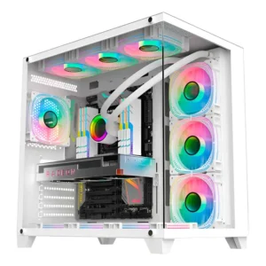 Gabinete Gamer K-mex Aquário Cg-w2j1 Atx Ghost Shark White Branco