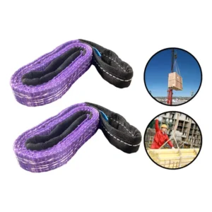 Kit 2 Cintas Para Elevação De Cargas 30mm Para 1 Tonelada X 2 Metros Violeta