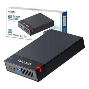 Case Hd Ssd Externo Com Fonte Sata 3,5 Usb3.0 Pc Desktop Led