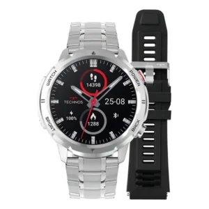 Smartwatch Technos Connect Sports Call Prata