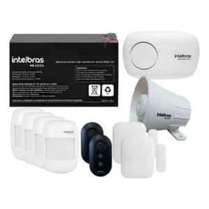 Kit Acessorio P/ Alarme Intelbras Receptor Sensor Cont Bater