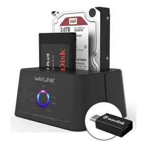 Wavlink Dock Station Usb-c Para 2 Hds 2.5 E 3.5 Com Clone