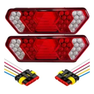 2 Lanternas Traseiras Guerra Led Caminhão 12v 24v (par)