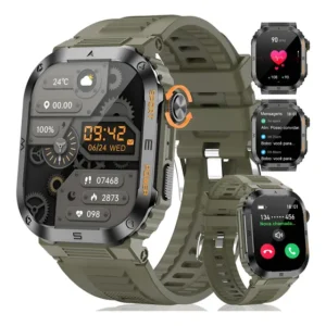 Smartwatch Relógios Inteligentes Masculino Esportes SOS 400mAh frequência cardíaca, oxigênio no sangue, monitoramento do sono Compatível com Android e iPhone