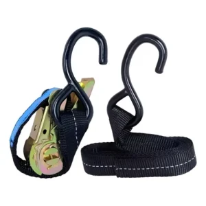 2 Conjuntos Cinta Catraca 3m X 25mm - 800kg Caiaque E Moto Preto