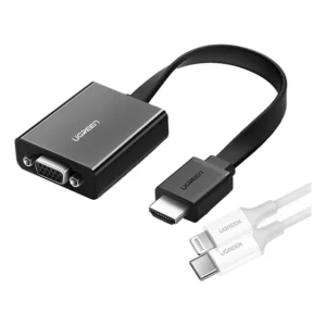 Adaptador Hdmi P/ Vga Ugreen Áudio 1080p 60hz + Cabo Ios