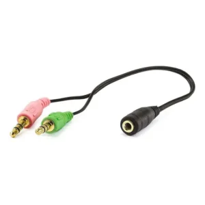 Cabo Adaptador P3 para Fone Microfone Headset Preto Cirilo Cabos