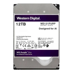 Hd Interno 12tb Wd Purple Sata 3,5 E 256mb De Cache 7200rpm Violeta Violeta