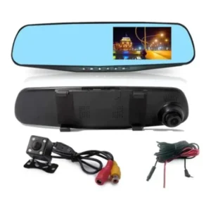 Kit Retrovisor Câmera Frontal E Ré Grave P/ Sua Segurança