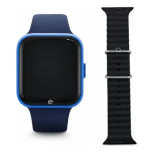 Relogio Champion Smartwatch Preto 2 Pulseiras Lançamento Preto Azul E Preto Azul