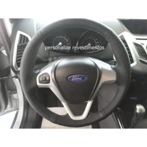 Capa De Volante New Fiesta/new Eco Sport 2011+, Linha Preta