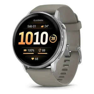 Smartwatch Gps Garmin Venu 4 Prata E Pulseira Cinza 45mm Prata