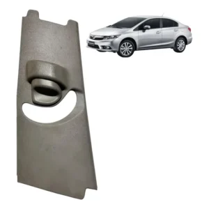 Acabamento Coluna Cinto Esquerdo New Civic 2012 A 2016 Honda Cinza-escuro
