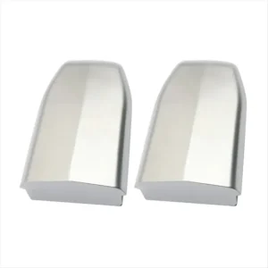 2x Front Door Handle Lock Cylinder Cover Silver For Escalade