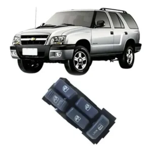 Botão Vidro Elétrico - S10 Cabine Dupla, Blazer (1995 A 2011), Silverado (1997 A 2002) - Quadruplo