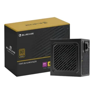 Fonte Bluecase 500w Atx 80 Plus Bronze Bivolt Preto Com Cabo