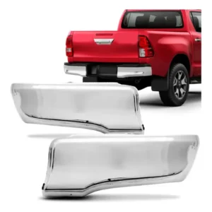 Ponteira Parachoque Traseiro Hilux 2016 2017 2018 19 Cromado