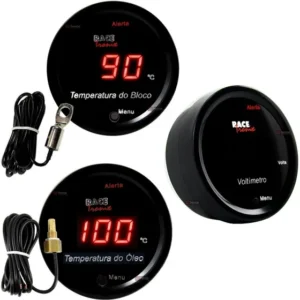 Marcador Temperatura Bloco Oleo Motor Voltimetro - Kit Power