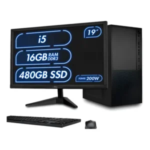 Cpu Completo Intel Core I5 16gb Ssd 480gb + Monitor + Kit 16 Gb