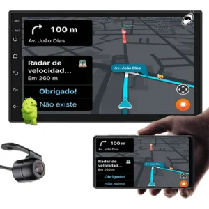 Multimídia 2 Din 7 Pol H-tech Ht-7210ca Android + Câmera Ré Preto