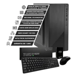 Servidor Xeon E5 2695v4 18 Núcleos 64gb Ram Ecc 1tb Ssd Nvme 64 Gb