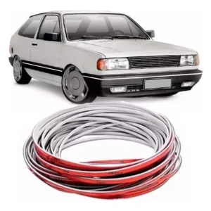 Friso Para-choque Vw Gol Gti Gts Gls 89 90 91 92 93 94 -6mts Branco