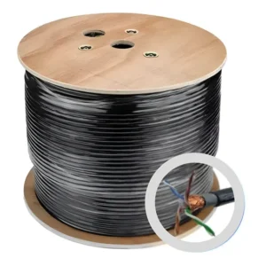 Cabo De Rede Cat6 Capa Dupla Blindado Stp 4p C/ Malha 305m