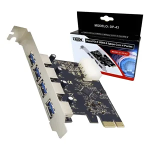 Placa De Expansão Usb 3.0 Dex Dp-43 4 Portas Pci-e
