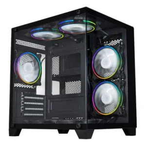 Gabinete Cube Case Gamer Preto K-Mex CG-0305 Micro ATX 6 Coolers