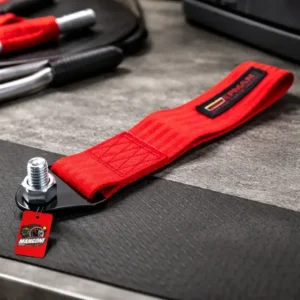 Tow Strap Tow Hook Fita Cinta Reboque Engate Esportivo Vermelho