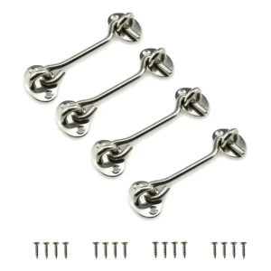 Zsd 4 Peças Trava Do Gancho Da Cabine Trava Da Porta Do