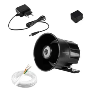 Kit Segunda Sirene Intelbras Cabo, Fonte, Rele E Sir 1000