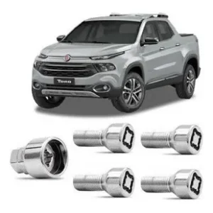Jogo Parafuso Antifurto Roda Fiat Toro M12x1,25 51960432