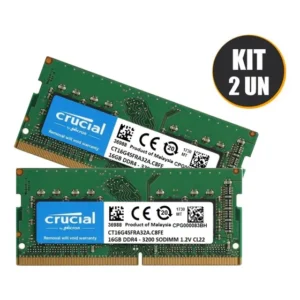Memória Notebook Ddr4 32gb 3200mhz (2x16gb) 1.2v Crucial