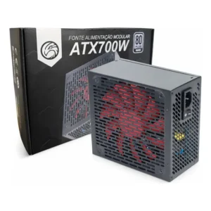 Fonte De Alimentação Modular 80 Plus Silver Para Pc Atx 700w Preto