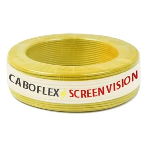 Fio 6mm Cabo Flexível Rolo Com 100 metros Elétrico 750v Cor Amarelo Marca Screen Vision