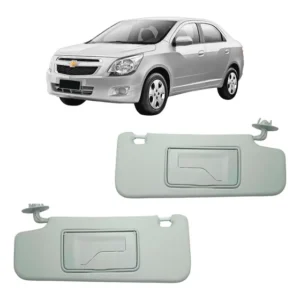 Par Quebra Sol Cinza C/ Espelho Chevrolet Prisma 2012 Á 2021