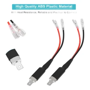 2 Cabos Conversores Único Conector Macho Fiação Farol Led H1