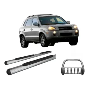 Kit Quebra Mato Estribo Oval Obl Onix Grafite Tucson Grafite
